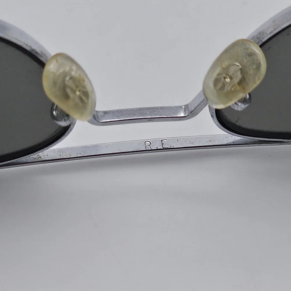VTG Randolph Engineering Aviator Sunglasses 5 1/2 Silver Frames Original Case